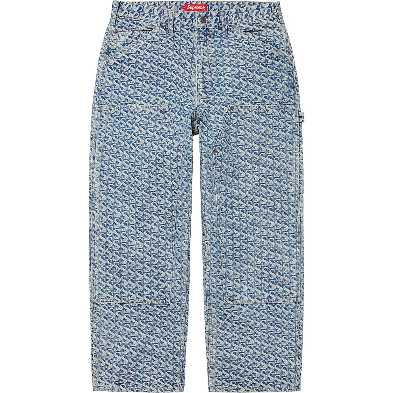 Monogram Double Knee Denim Painter Pant view 4